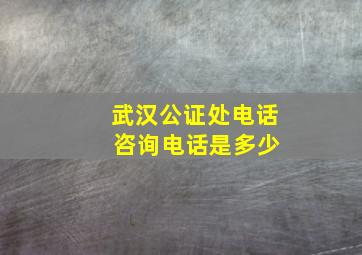 武汉公证处电话 咨询电话是多少